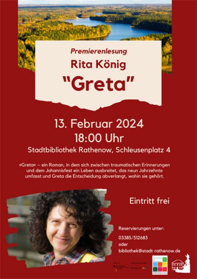 "Greta" - Premierenlesung mit Rita König